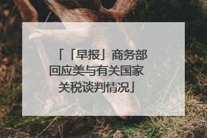 「早报」商务部回应美与有关国家关税谈判情况