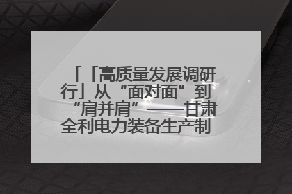 「高质量发展调研行」从“面对面”到“肩并肩”——甘肃全利电力装备生产制造项目一线见闻