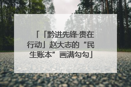 「黔进先锋·贵在行动」赵大志的“民生账本”画满勾勾