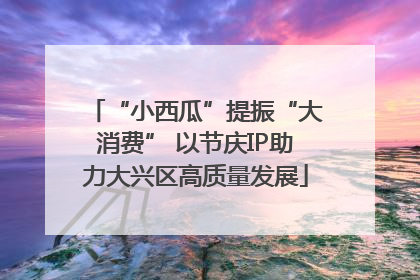 “小西瓜”提振“大消费” 以节庆IP助力大兴区高质量发展