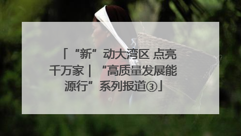 “新”动大湾区 点亮千万家｜“高质量发展能源行”系列报道③