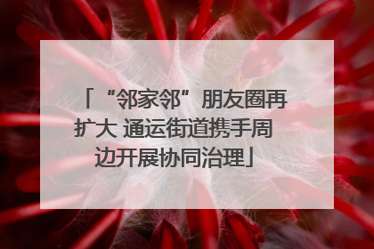 “邻家邻”朋友圈再扩大 通运街道携手周边开展协同治理