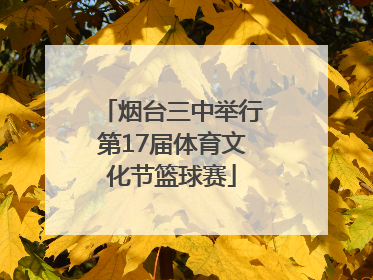 烟台三中举行第17届体育文化节篮球赛