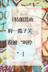 特朗普政府一揽子关税被“叫停”