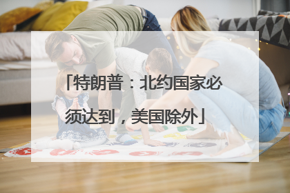 特朗普：北约国家必须达到，美国除外