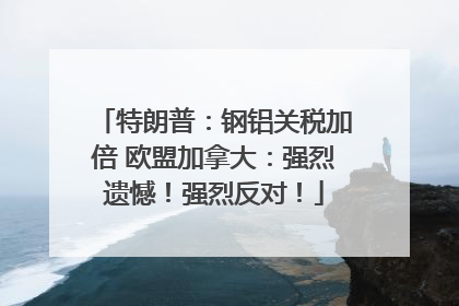 特朗普：钢铝关税加倍 欧盟加拿大：强烈遗憾！强烈反对！