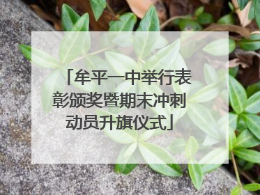 牟平一中举行表彰颁奖暨期末冲刺动员升旗仪式