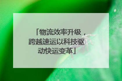 物流效率升级，跨越速运以科技驱动快运变革