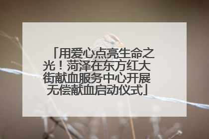 用爱心点亮生命之光！菏泽在东方红大街献血服务中心开展无偿献血启动仪式
