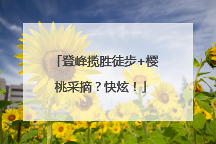 登峰揽胜徒步+樱桃采摘？快炫！