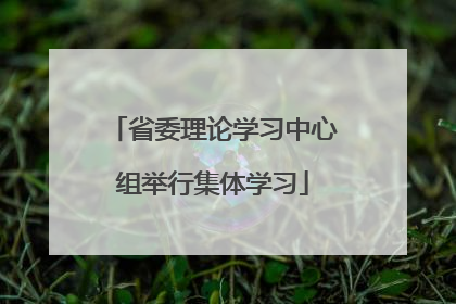 省委理论学习中心组举行集体学习