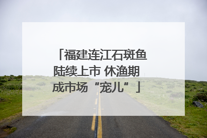 福建连江石斑鱼陆续上市 休渔期成市场“宠儿”