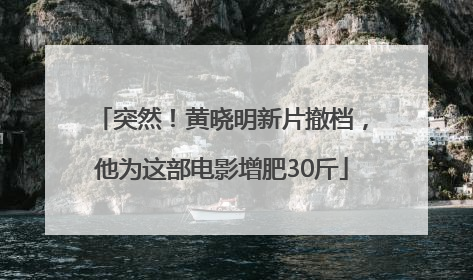 突然！黄晓明新片撤档，他为这部电影增肥30斤