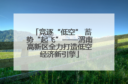 竞逐“低空” 蓄势“起飞”——渭南高新区全力打造低空经济新引擎