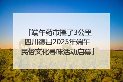 端午药市摆了3公里 四川德昌2025年端午民俗文化寻味活动启幕
