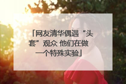 网友清华偶遇“头套”观众 他们在做一个特殊实验