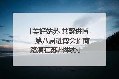 美好姑苏 共聚进博——第八届进博会招商路演在苏州举办