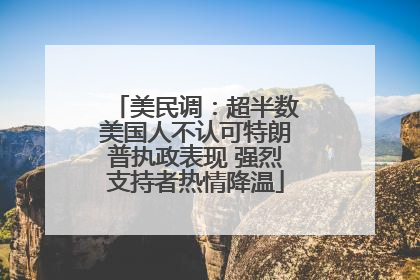 美民调：超半数美国人不认可特朗普执政表现 强烈支持者热情降温