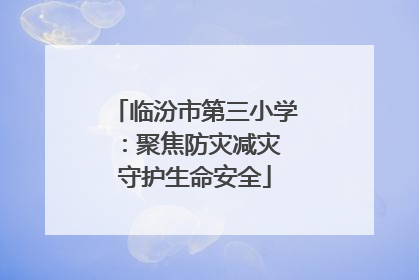 临汾市第三小学：聚焦防灾减灾 守护生命安全