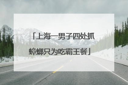 上海一男子四处抓蟑螂只为吃霸王餐