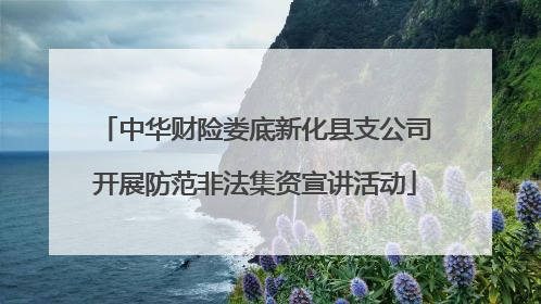 中华财险娄底新化县支公司开展防范非法集资宣讲活动