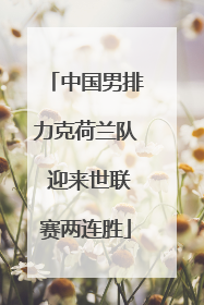 中国男排力克荷兰队 迎来世联赛两连胜
