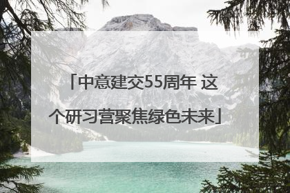 中意建交55周年 这个研习营聚焦绿色未来