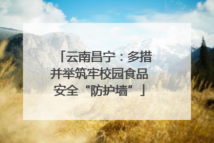 云南昌宁：多措并举筑牢校园食品安全“防护墙”