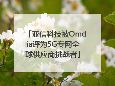 亚信科技被Omdia评为5G专网全球供应商挑战者