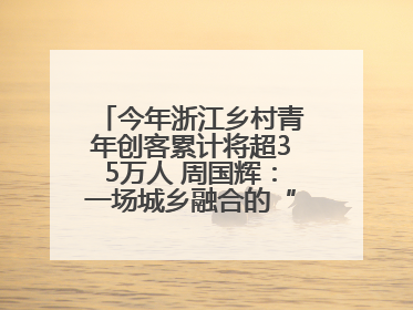 今年浙江乡村青年创客累计将超35万人 周国辉：一场城乡融合的“双向奔赴”