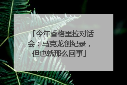 今年香格里拉对话会：马克龙创纪录，但也就那么回事