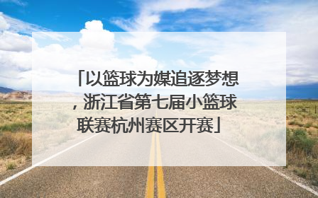 以篮球为媒追逐梦想，浙江省第七届小篮球联赛杭州赛区开赛