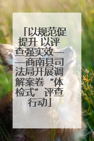 以规范促提升 以评查强实效——商南县司法局开展调解案卷“体检式”评查行动