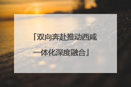 双向奔赴推动西咸一体化深度融合