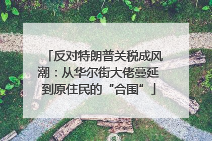 反对特朗普关税成风潮：从华尔街大佬蔓延到原住民的“合围”