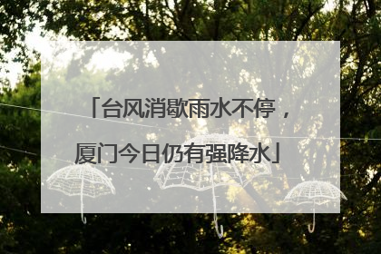 台风消歇雨水不停，厦门今日仍有强降水