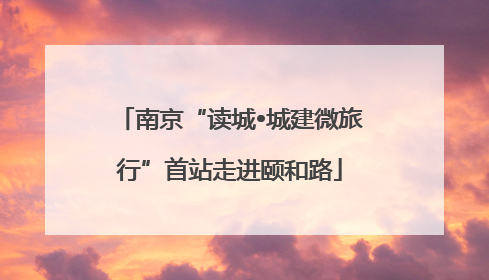 南京“读城•城建微旅行”首站走进颐和路