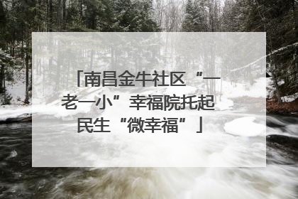 南昌金牛社区“一老一小”幸福院托起民生“微幸福”