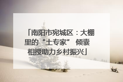 南阳市宛城区：大棚里的“土专家” 倾囊相授助力乡村振兴