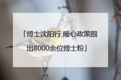 博士沈阳行 暖心政策圈出8000余位博士粉