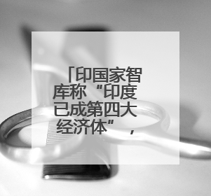印国家智库称“印度已成第四大经济体”，印媒：还需等等