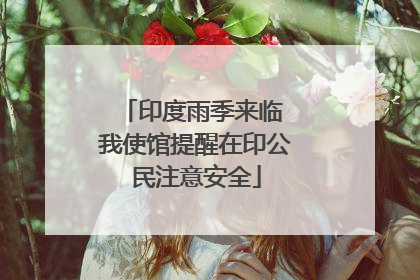 印度雨季来临 我使馆提醒在印公民注意安全