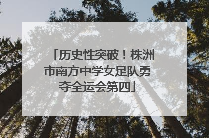 历史性突破！株洲市南方中学女足队勇夺全运会第四