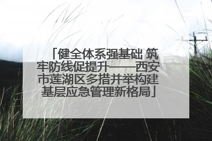 健全体系强基础 筑牢防线促提升——西安市莲湖区多措并举构建基层应急管理新格局