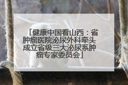 健康中国看山西：省肿瘤医院泌尿外科牵头成立省级三大泌尿系肿瘤专家委员会