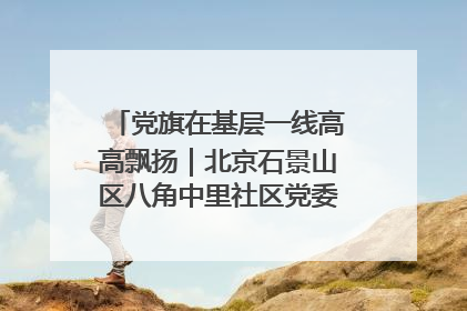 党旗在基层一线高高飘扬｜北京石景山区八角中里社区党委：用脚步丈量民生
