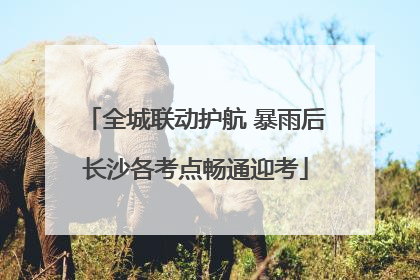 全城联动护航 暴雨后长沙各考点畅通迎考