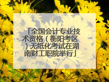 全国会计专业技术资格（衡阳考区）无纸化考试在湖南财工职院举行