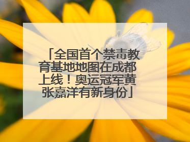 全国首个禁毒教育基地地图在成都上线！奥运冠军黄张嘉洋有新身份