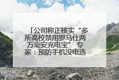 公司称正核实“多所高校禁用罗马仕两万毫安充电宝” 专家：预防手机没电选中等体积产品即可